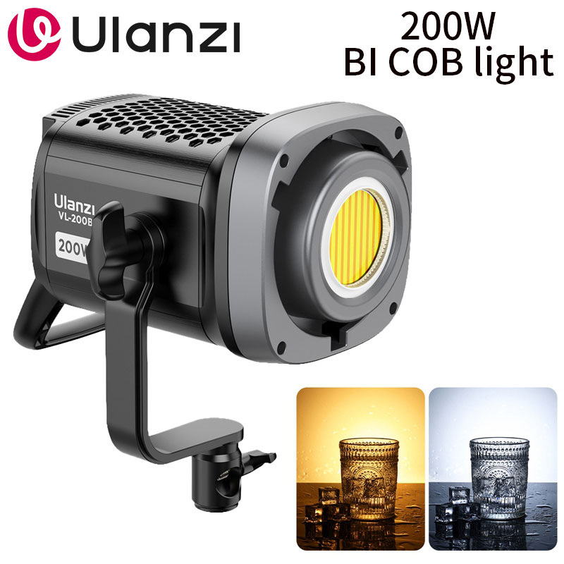 Photography Lighting Home - Ulanzi VL-200Bi 200W バイカラーCOBビデオライト 調光可能 無線APP制御