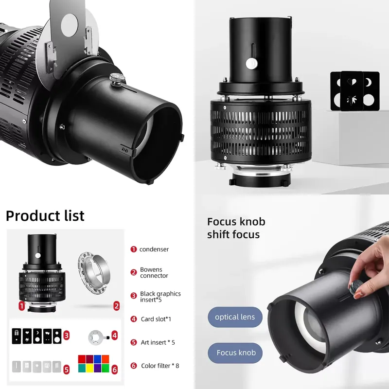 Photography Lighting Brand - ボーエンズマウントビデオ光学スヌート写真撮影ライト円錐キット（写真スタジオ照明用）ブランド「Brand For Well Making」