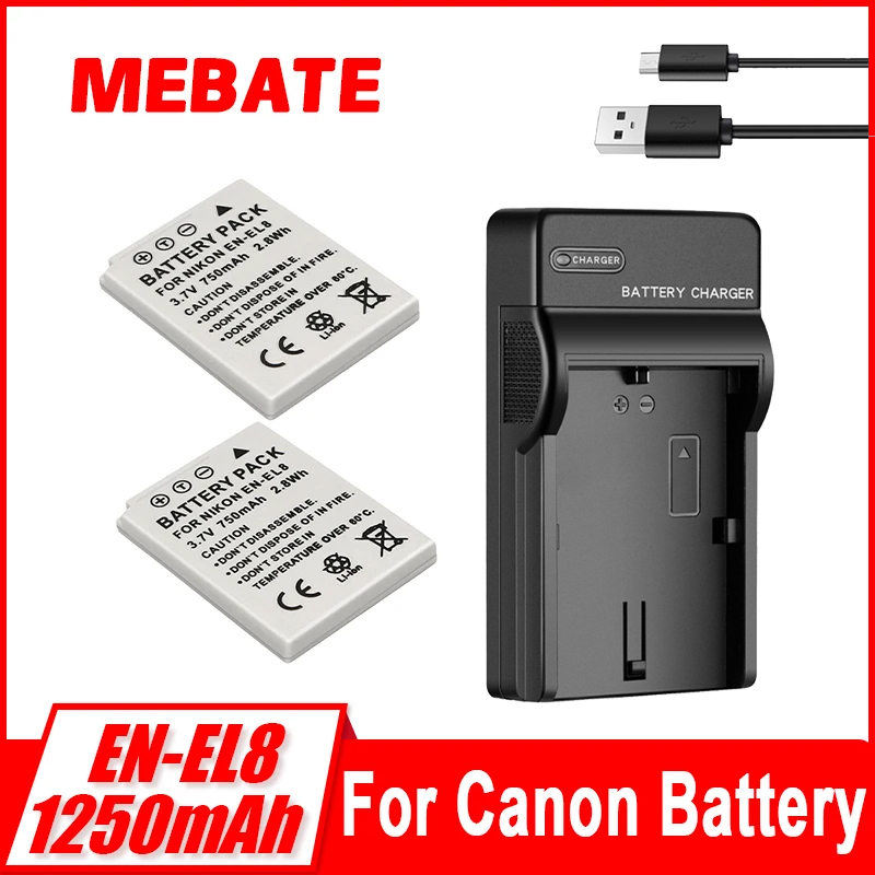 Nikon Camera D3500 - EL8 ENEL8 750mah カメラバッテリー EN-EL8 ニコン