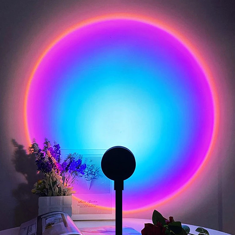 1-4 個のサンセットランプ LED レインボーネオンナイト - Photography Lighting Home のレビューと価格