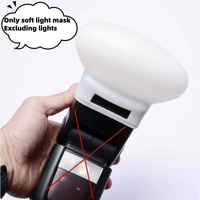 1Pc ディフューザー バウンス ドーム ソフト シリコン  - Photography Lighting Diffuser のレビューと価格