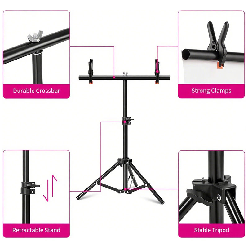 T 字型写真撮影の背景スタンドフォトスタジオ T 字型サポー - Photography Lighting Setup のレビューと価格