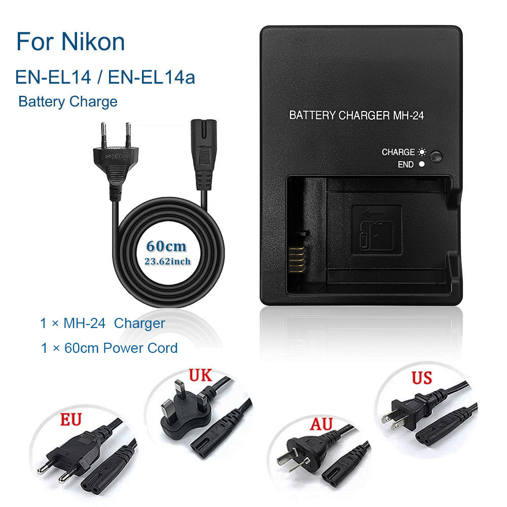 MH-24 バッテリー充電器 ニコン EN-EL14/EN- - Nikon Camera D3500 のレビューと価格