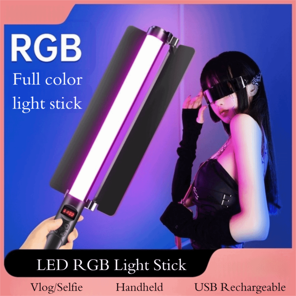 ハンドヘルド LED RGB ライトスティック カラフルな  - Photography Lighting For Studio のレビューと価格
